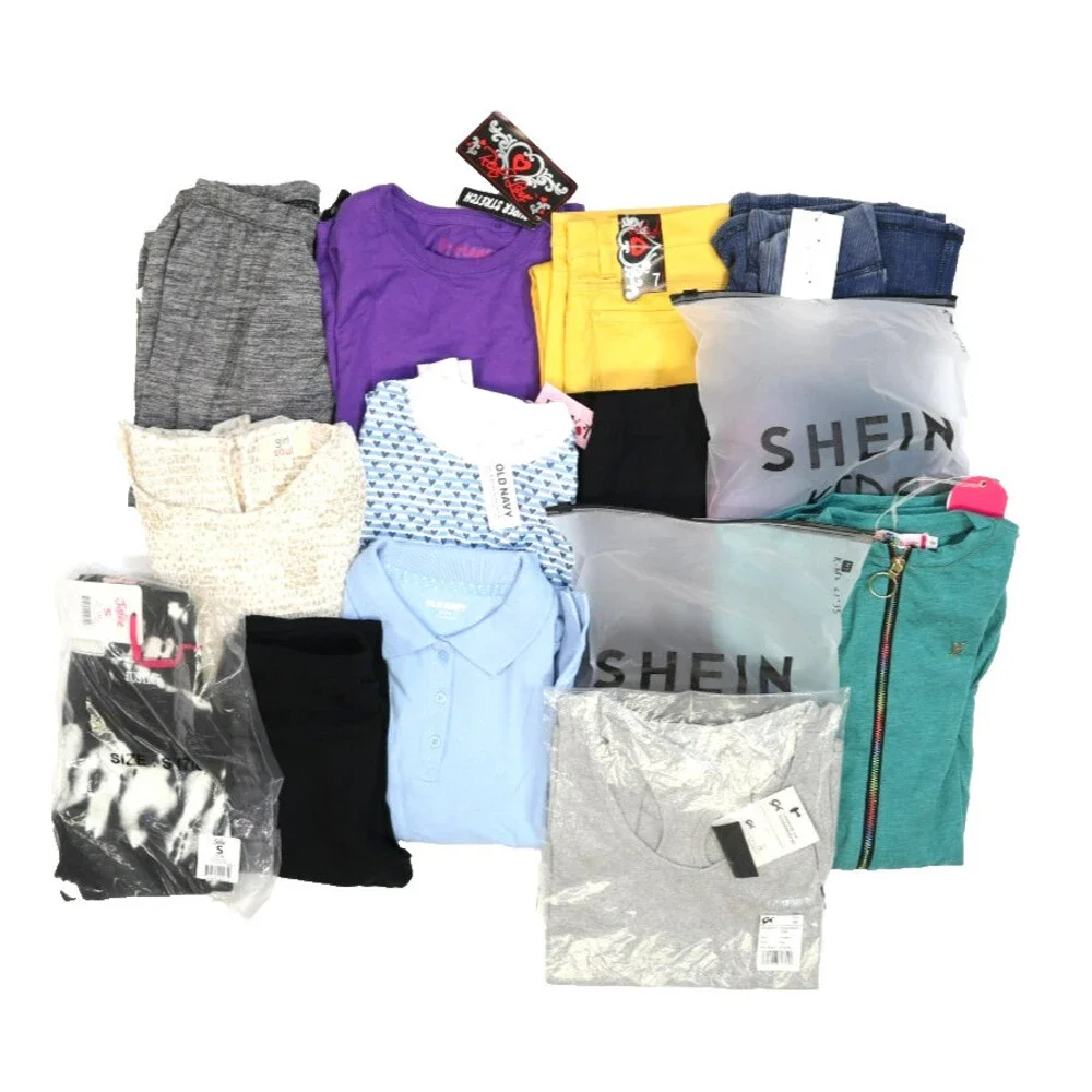 Wholesale Bulk Lot Of 14 Girls Size Small 6/7 Mixed Season Tops Bottoms Dresses